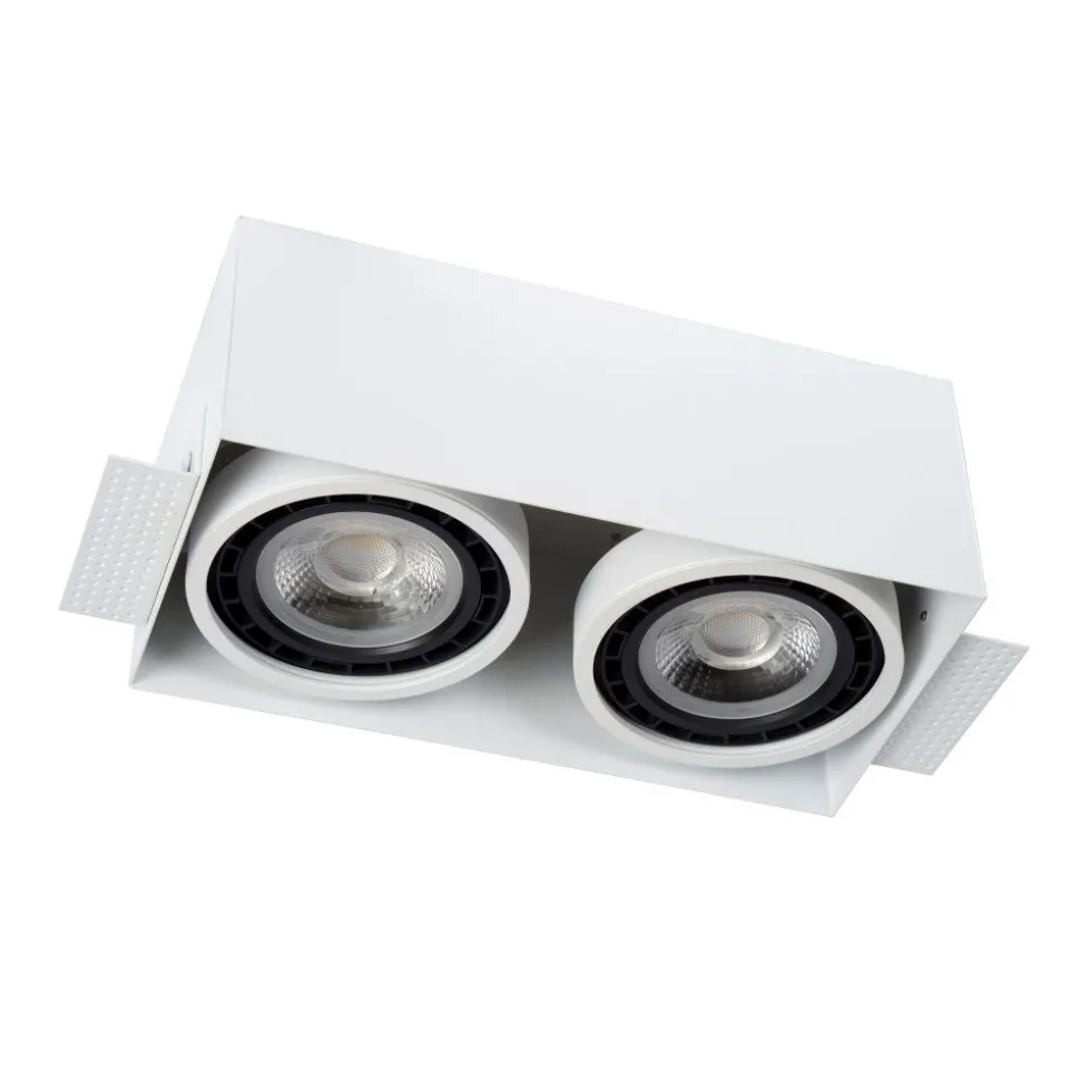 Spot Encastrable Lucide Trimless Blanc, 2 Lumieres