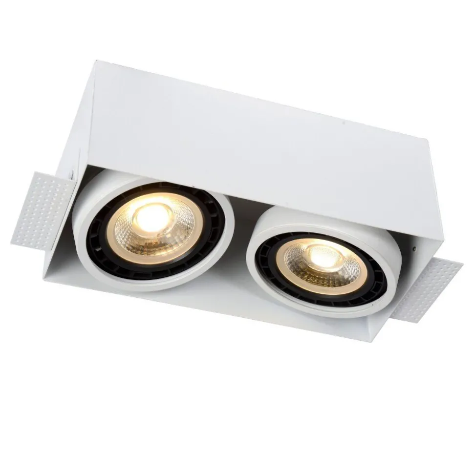 Spot Encastrable Lucide Trimless Blanc, 2 Lumieres