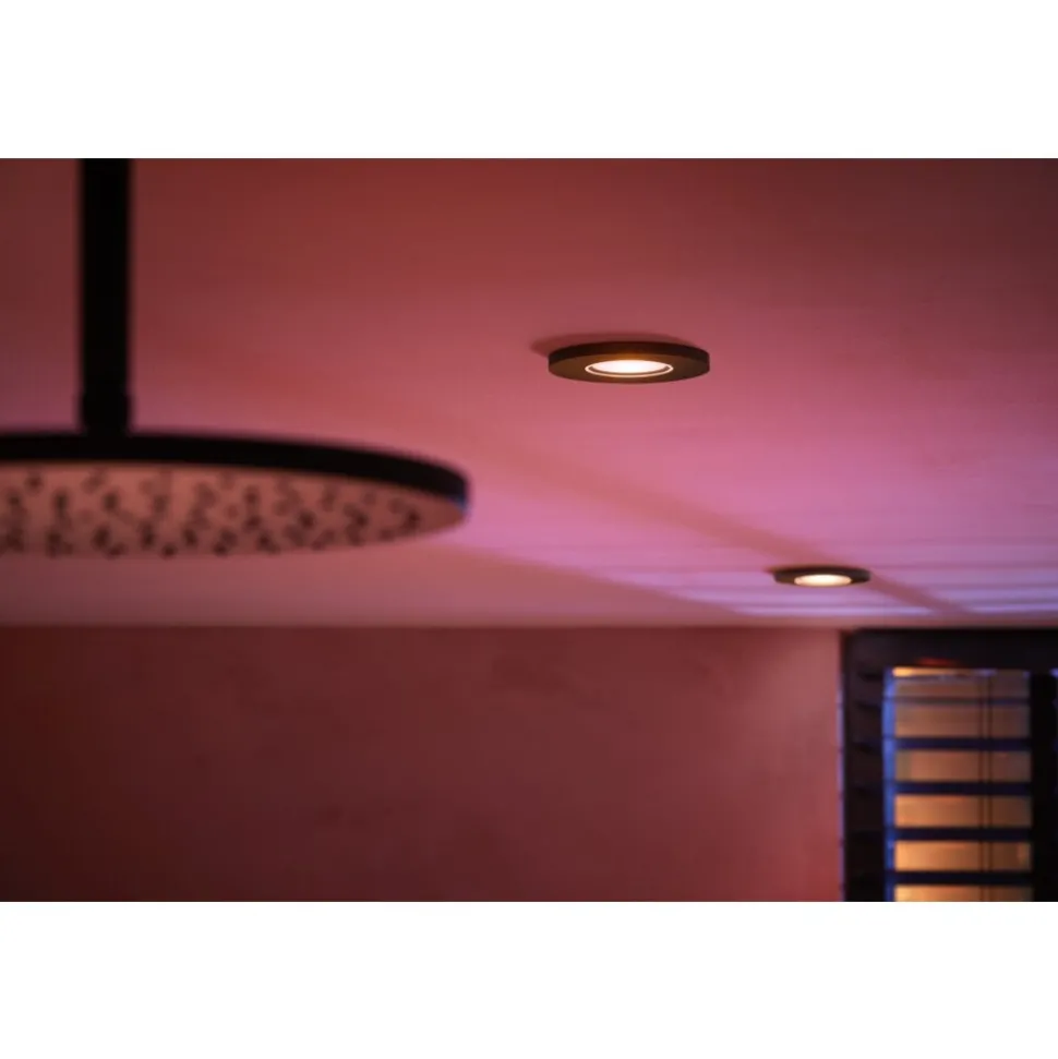 Spot Encastrable Philips Hue Xamento Led Noir, 1 Lumiere, Changeur De Couleurs