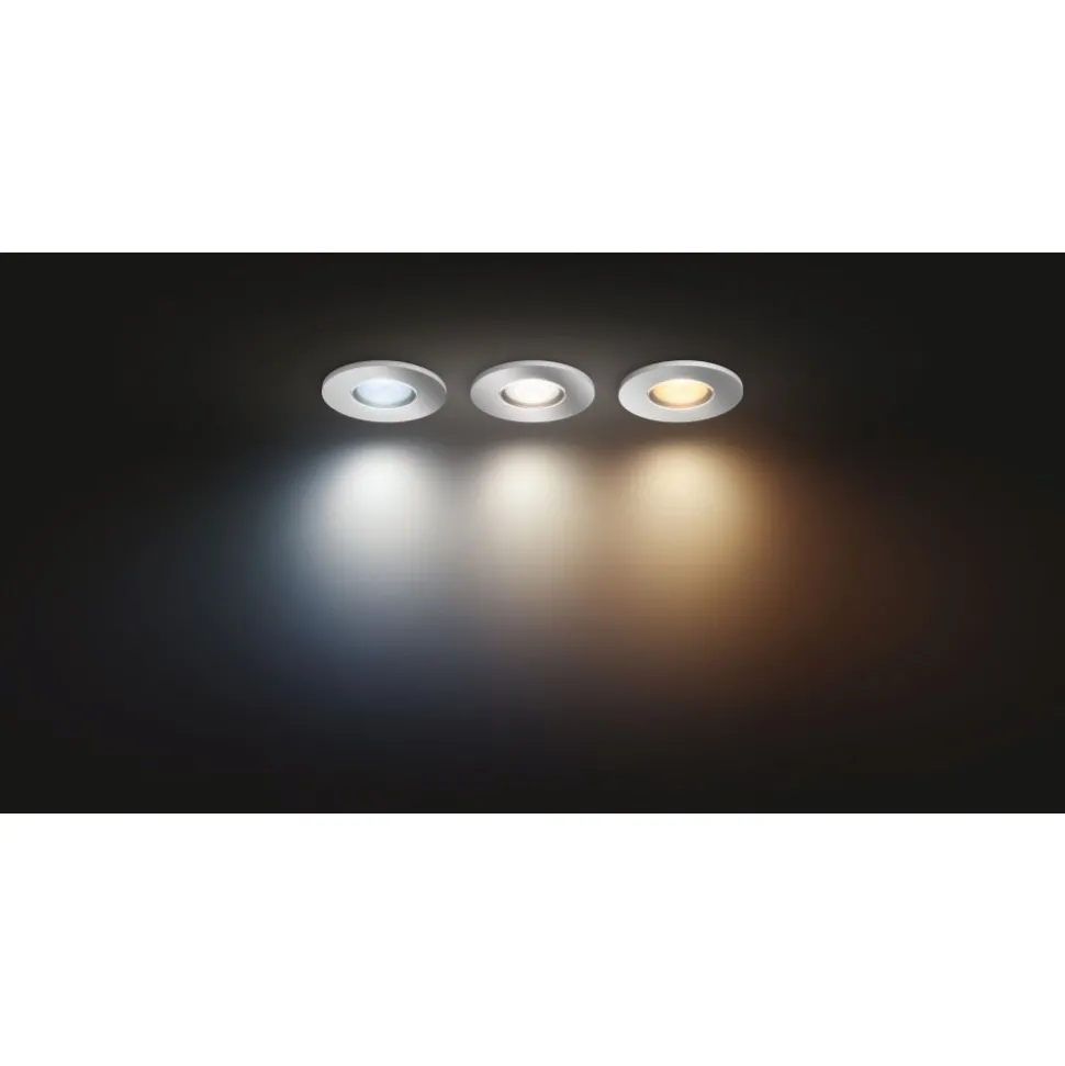 Spot Encastrable Philips Hue Adore Led Aluminium, 3 Lumieres, Telecommandes