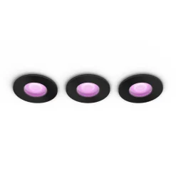 Spot Encastrable Philips Hue Xamento Led Noir, 3 Lumieres, Changeur De Couleurs