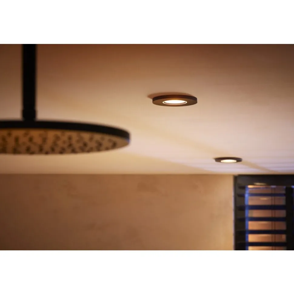 Spot Encastrable Philips Hue Xamento Led Noir, 3 Lumieres, Changeur De Couleurs