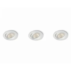 Spot Encastrable Philips Ellipse Led Blanc, 3 Lumieres