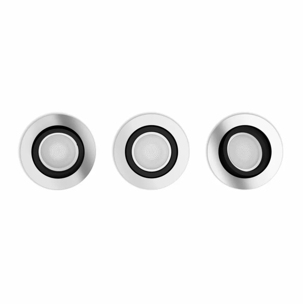 Spot Encastrable Philips Hue Milliskin Led Argente, 3 Lumieres