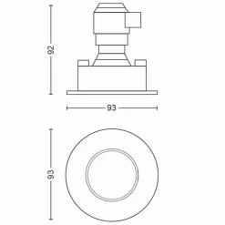 Spot Encastrable Philips Hue Adore Led Aluminium, 1 Lumiere, Telecommandes