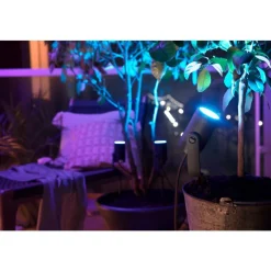 Spot, Set De 3 De Base Philips Hue Ambiance White & Color Waca Lily Led Noir, 1 Lumiere, Changeur De Couleurs