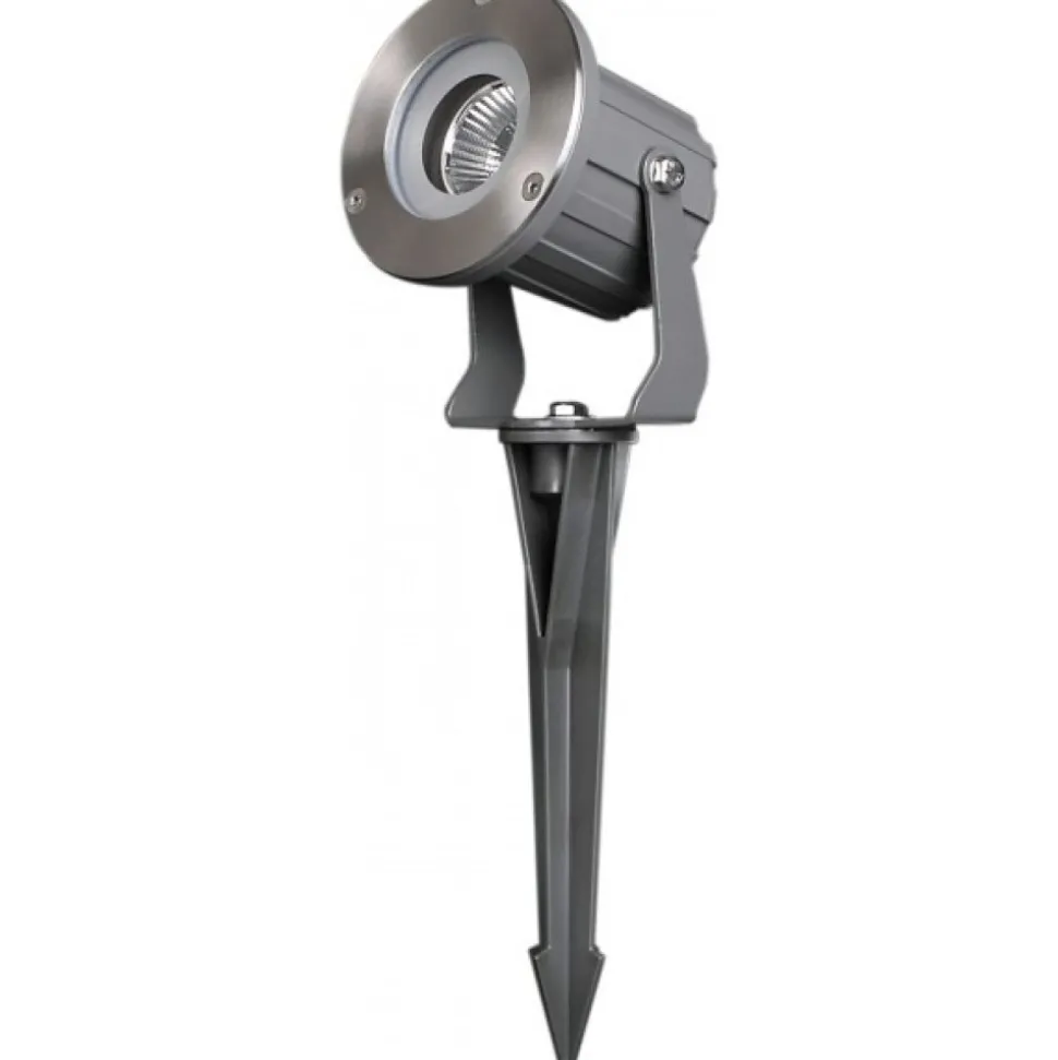 Spot Sur Pieu Lcd Fellbach Led Acier Inoxydable, 1 Lumiere