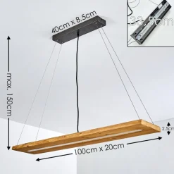 Suspension Adak Led Gris, 1 Lumiere