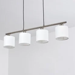 Suspension Alsen Nickel Mat, 4 Lumieres