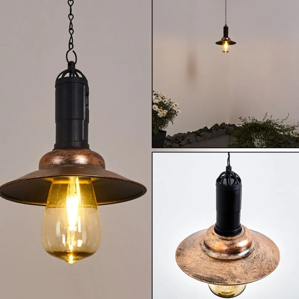 Suspension Anaheim Led Cuivre, Noir, 1 Lumiere