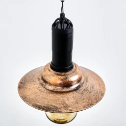 Suspension Anaheim Led Cuivre, Noir, 1 Lumiere