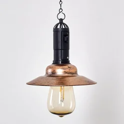 Suspension Anaheim Led Cuivre, Noir, 1 Lumiere