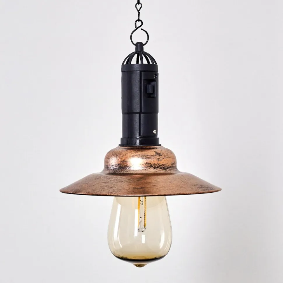 Suspension Anaheim Led Cuivre, Noir, 1 Lumiere
