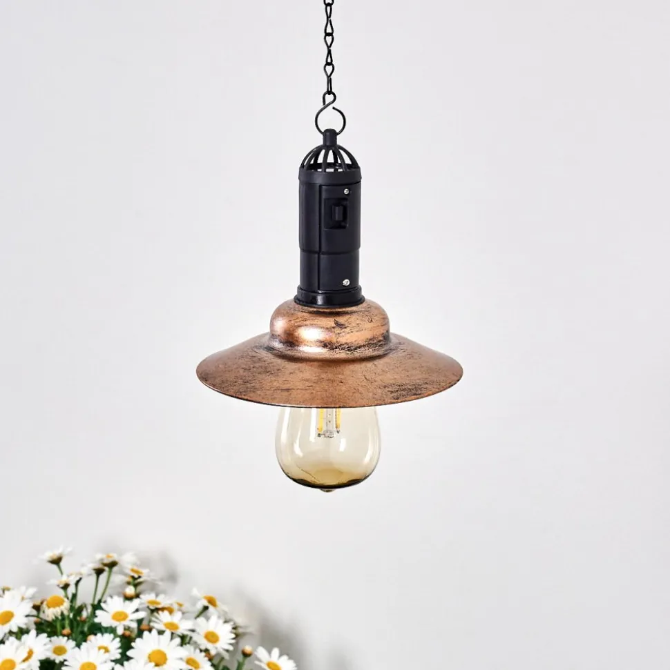 Suspension Anaheim Led Cuivre, Noir, 1 Lumiere