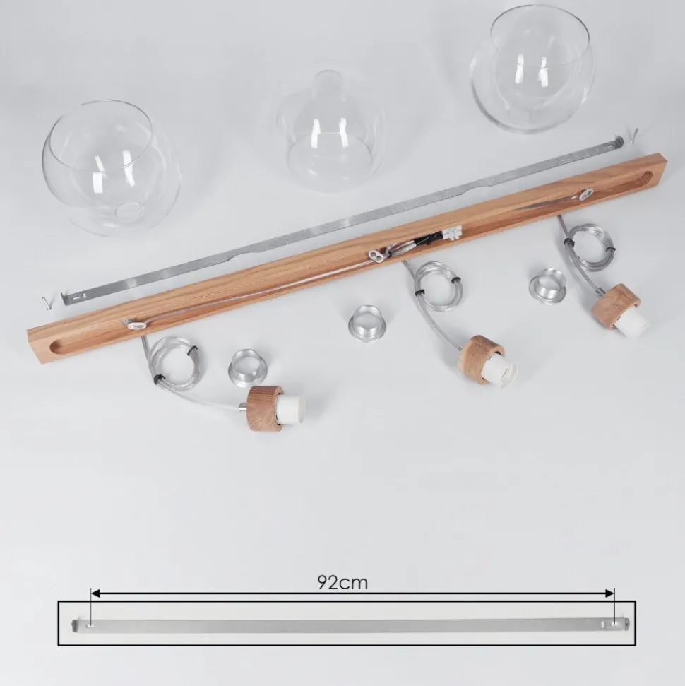 Suspension Andeer Chrome, Ecru, 3 Lumieres