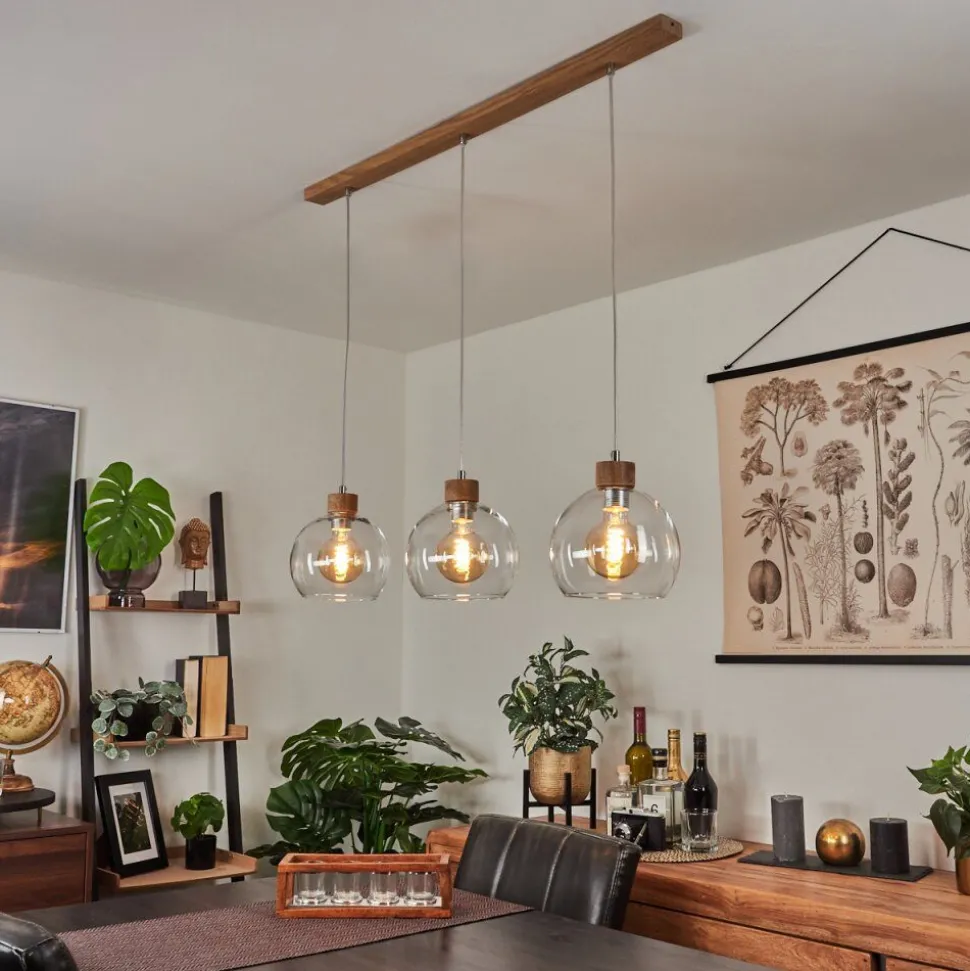 Suspension Andeer Chrome, Ecru, 3 Lumieres