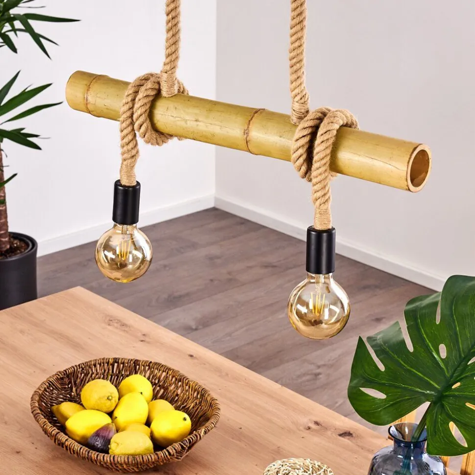Suspension Asmara Brun, 2 Lumieres