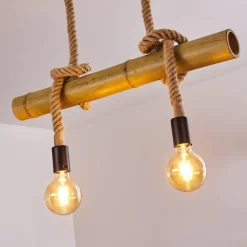 Suspension Asmara Brun, 2 Lumieres