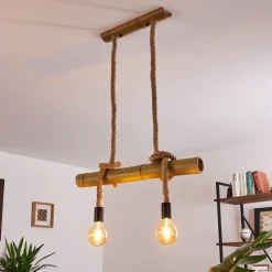 Suspension Asmara Brun, 2 Lumieres