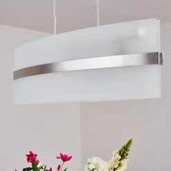Suspension Avellino Acier Inoxydable, Blanc, 3 Lumieres