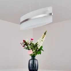 Suspension Avellino Acier Inoxydable, Blanc, 3 Lumieres