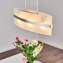 Suspension Avellino Acier Inoxydable, Blanc, 3 Lumieres