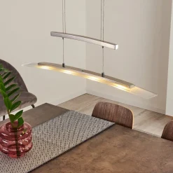Suspension Balcairn Led Nickel Mat, 4 Lumieres