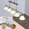 Suspension Bamenda Nickel Mat, 5 Lumieres
