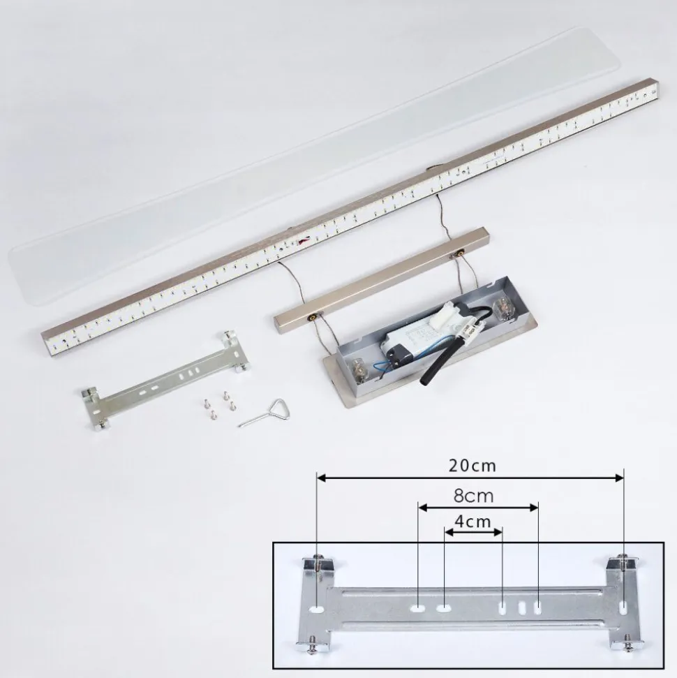 Suspension Barrud Led Argente, 1 Lumiere
