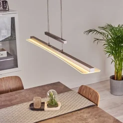 Suspension Barrud Led Argente, 1 Lumiere