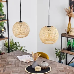 Suspension Bauro Ecru, 2 Lumieres