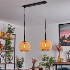 Suspension Bauro Ecru, 2 Lumieres