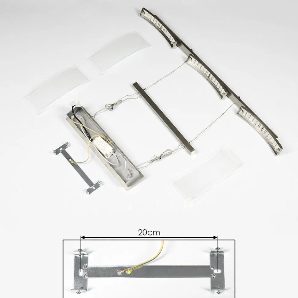 Suspension Bolonda Led Nickel Mat, 3 Lumieres