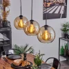 Suspension Boules 25 Cm Koyoto Ambre, 3 Lumieres