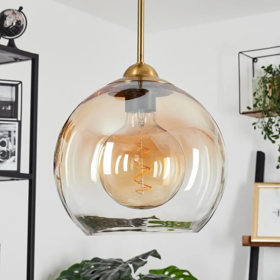 Suspension Calapa Laiton, 6 Lumieres
