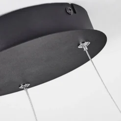 Suspension Calcium Led Noir, 1 Lumiere
