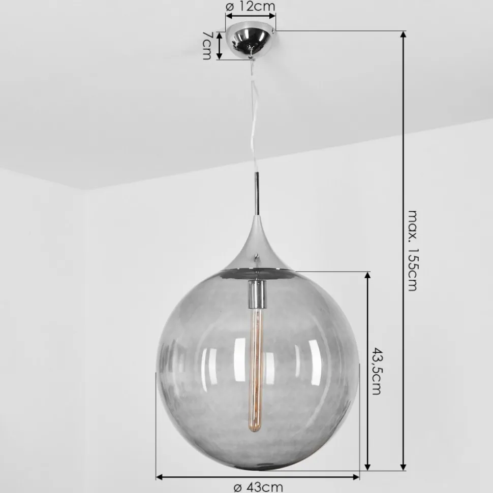 Suspension Calvisi Chrome, 1 Lumiere