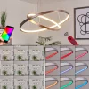 Suspension Canisteo Led Argente, 2 Lumieres, Telecommandes, Changeur De Couleurs