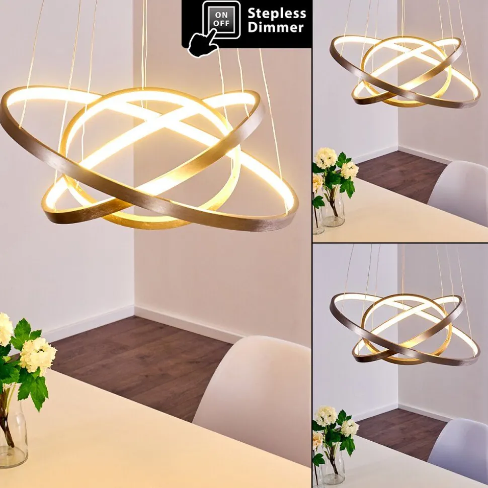 Suspension Canisteo Led Nickel Mat, 3 Lumieres