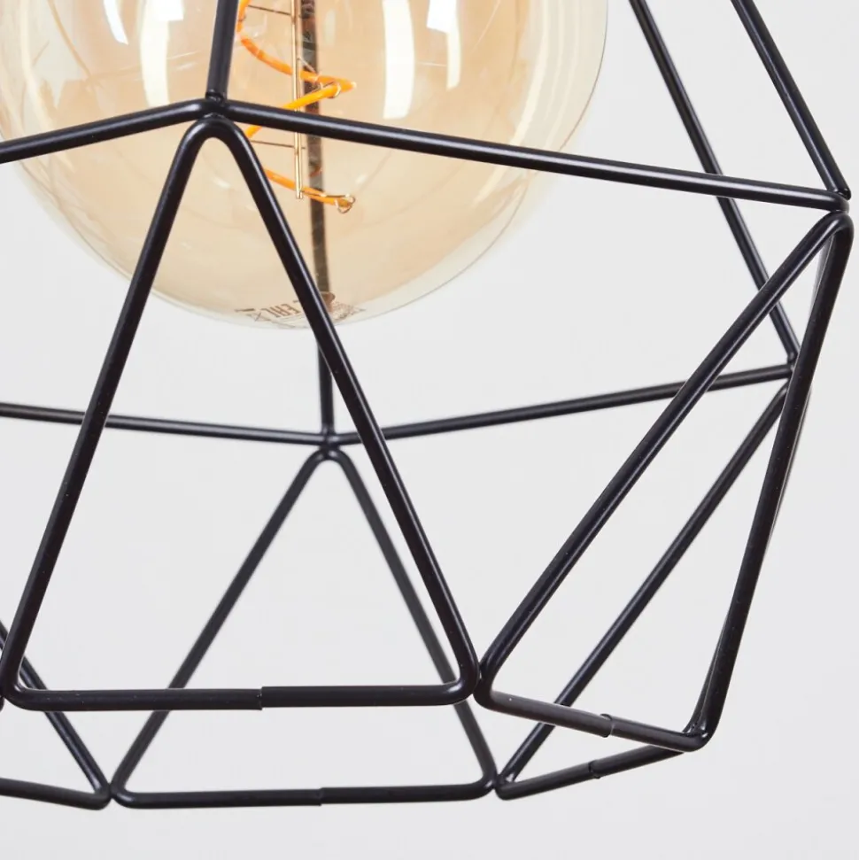 Suspension Carobal Ecru, Noir, 1 Lumiere