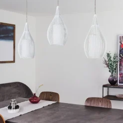 Suspension Chipoc Blanc, 3 Lumieres