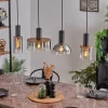 Suspension Classon Couleur Bois, Noir, 4 Lumieres