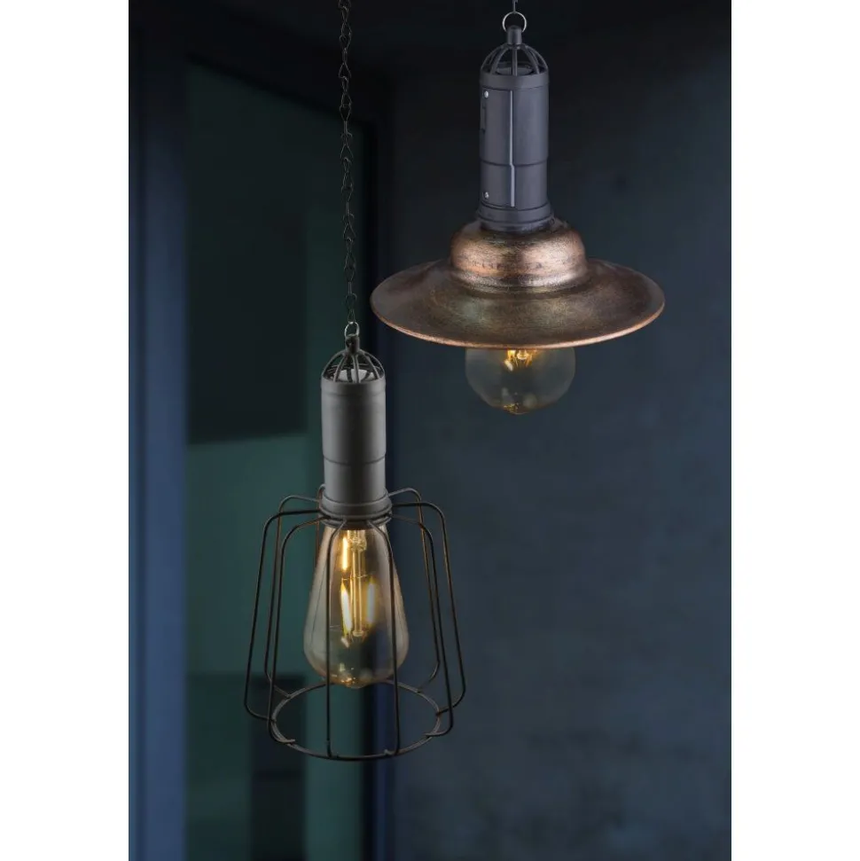 Suspension D'Exterieur Globo Solar Led Cuivre, 1 Lumiere