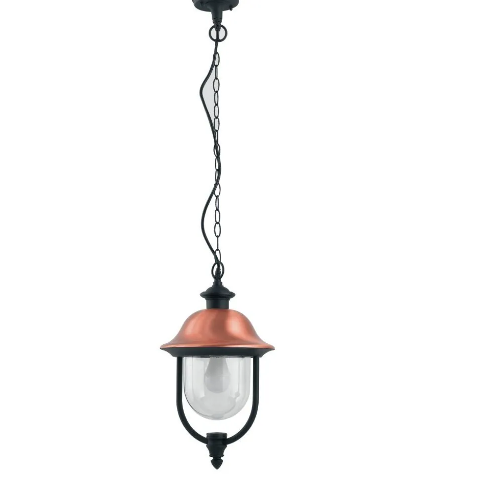 Suspension Exterieur Lutec Venezia Anthracite, Cuivre, 1 Lumiere
