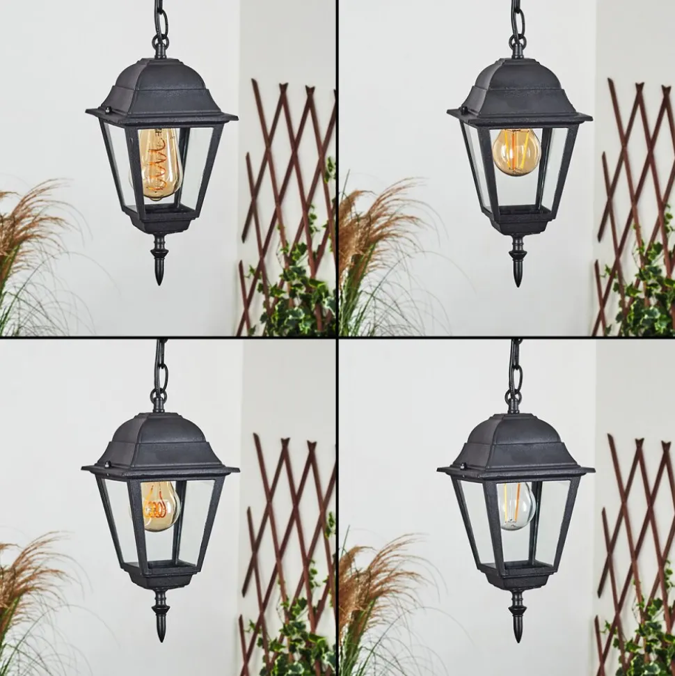 Suspension Exterieur Naofe Noir, 1 Lumiere