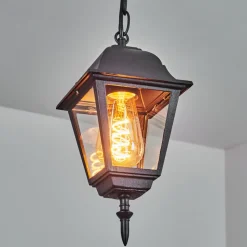 Suspension Exterieur Naofe Noir, 1 Lumiere