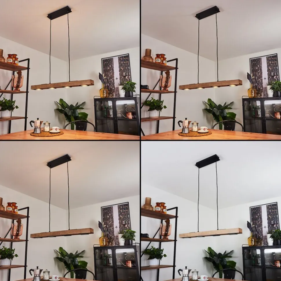 Suspension Giresta Led Noir, 6 Lumieres