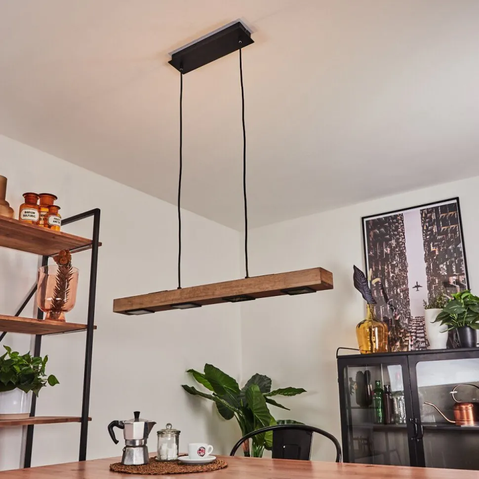 Suspension Giresta Led Noir, 6 Lumieres