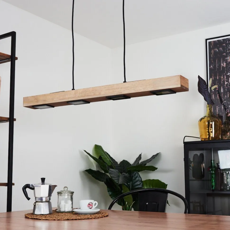 Suspension Giresta Led Noir, 6 Lumieres