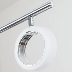 Suspension Globine Led Chrome, 4 Lumieres